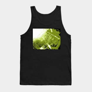 Lush Grassy Green Abstract Pattern Tank Top